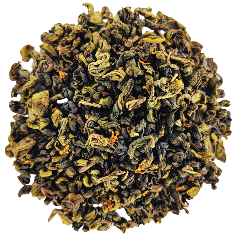 Thé Vert Bio Vanille Trésor des Mayas Corée du Sud fleurs d'osmanthus Thé Vert Bio Vanille Trésor des Mayas Corée du Sud fleurs d'osmanthus