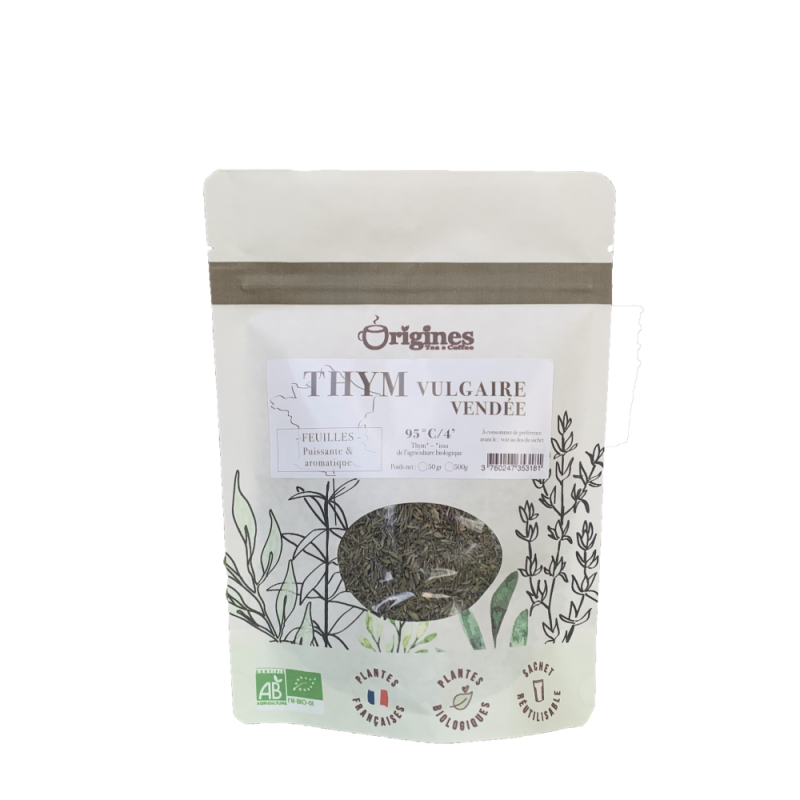 Infusion Bio Thym de Vulgaire Vendée dans un sachet 50g