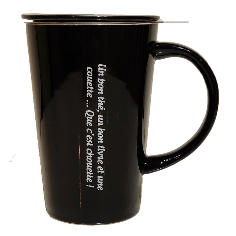 Mug avec filtre intégré de 400mL noir