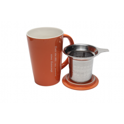 Mug avec filtre intégré de 400mL orange