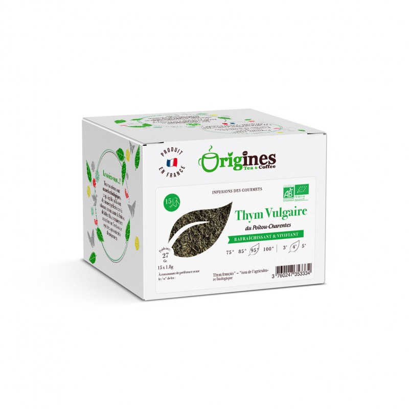 Infusion Bio Thym au format d'Infusettes de 15x1.8g Infusion Bio Thym au format d'Infusettes de 15x1.8g