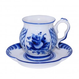 Tasse et sous-tasse « Blue rhapsodie » 350 mL